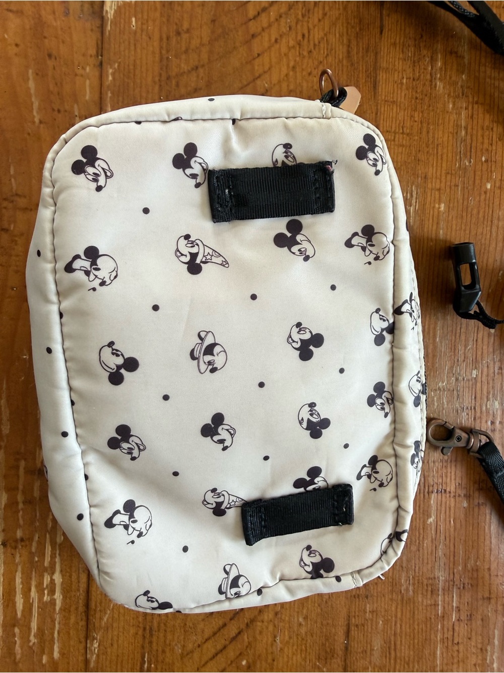 Petunia Pickle Bottom Disney Baby Mickey Mouse Belt Bag Beige 6”H x 8”W x 2”D - Picture 3 of 9